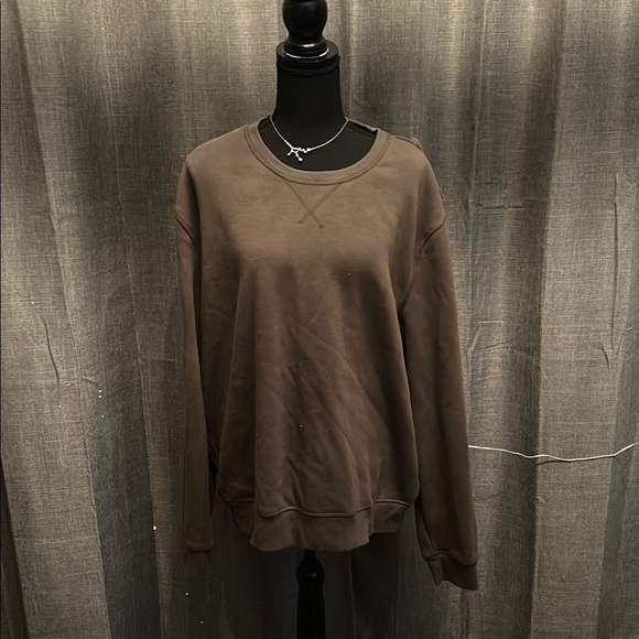 Eddie Bauer Brown Crewneck Sweater Relaxed Fit - Picture 1 of 4